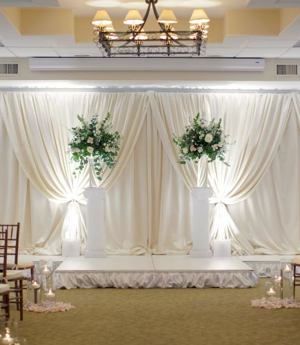 Wedding setup at Palm Room