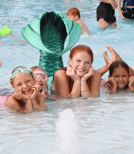Mermaids at the Family Pool