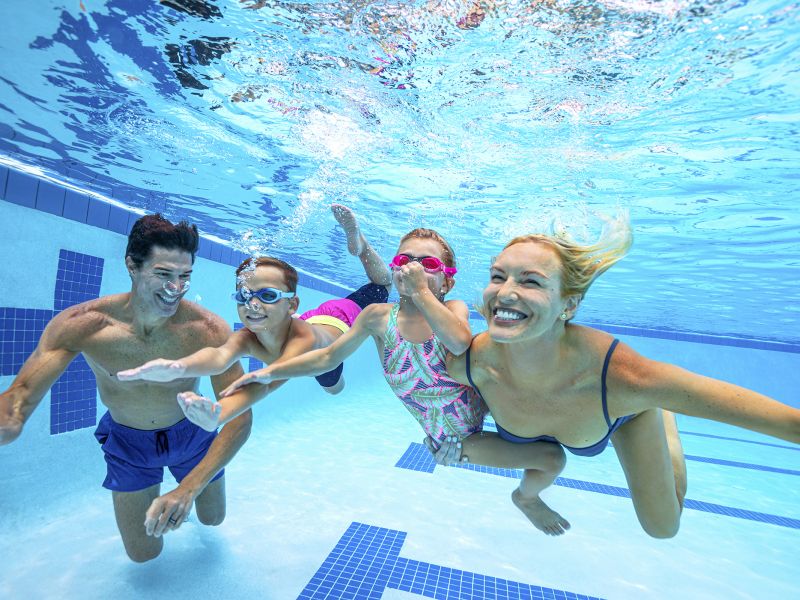 Family in the pool at our Ponte Vedra Beach Resort