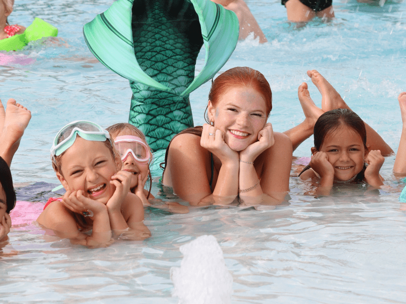 Mermaids at the Family Pool