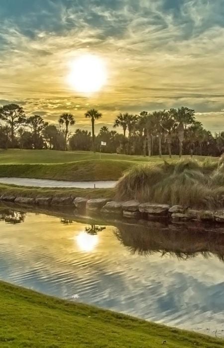 Sun close to setting over our North Florida Golf Course