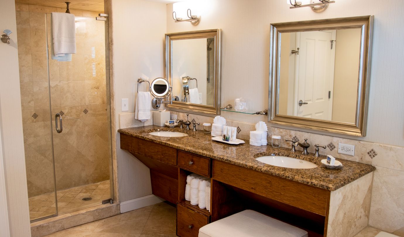 double sinked bathroom vanities