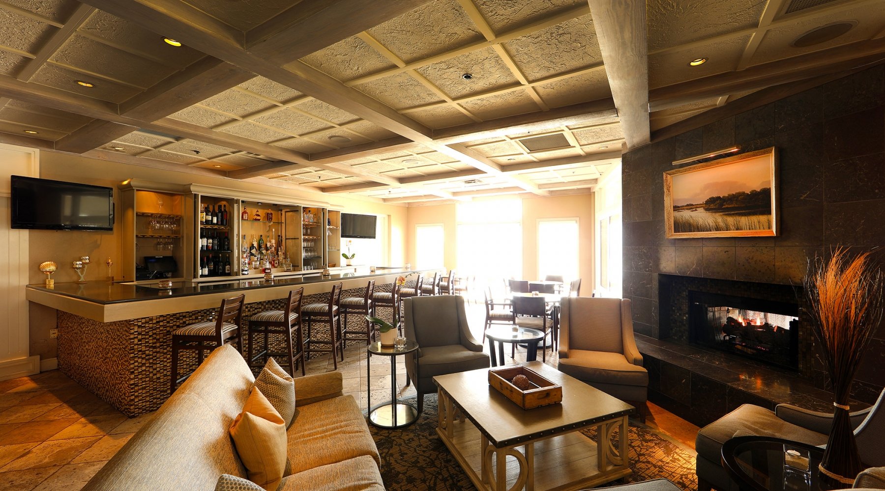 lounge area inside the sea view grille at the lodge