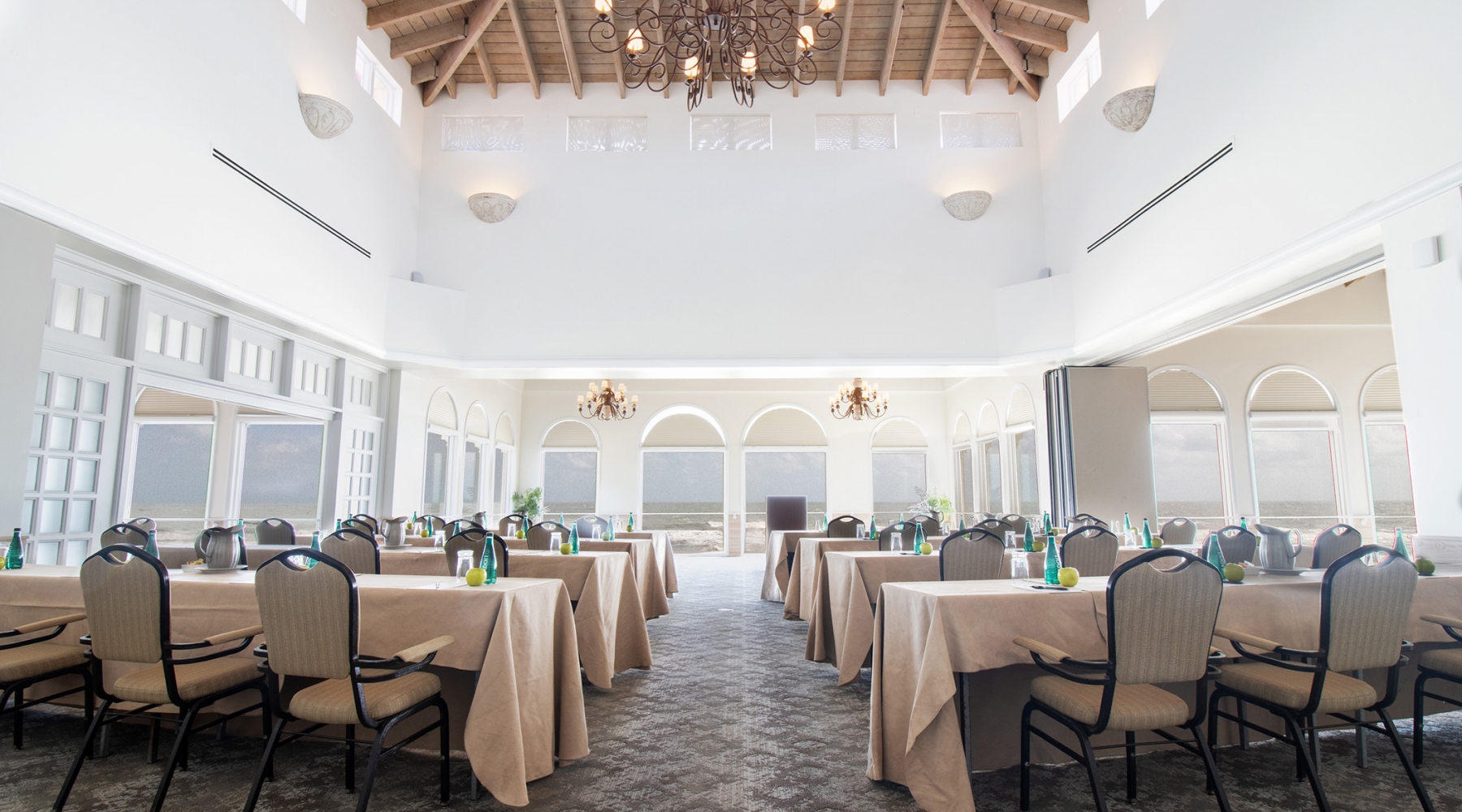 Meeting setup inside the Conservatory