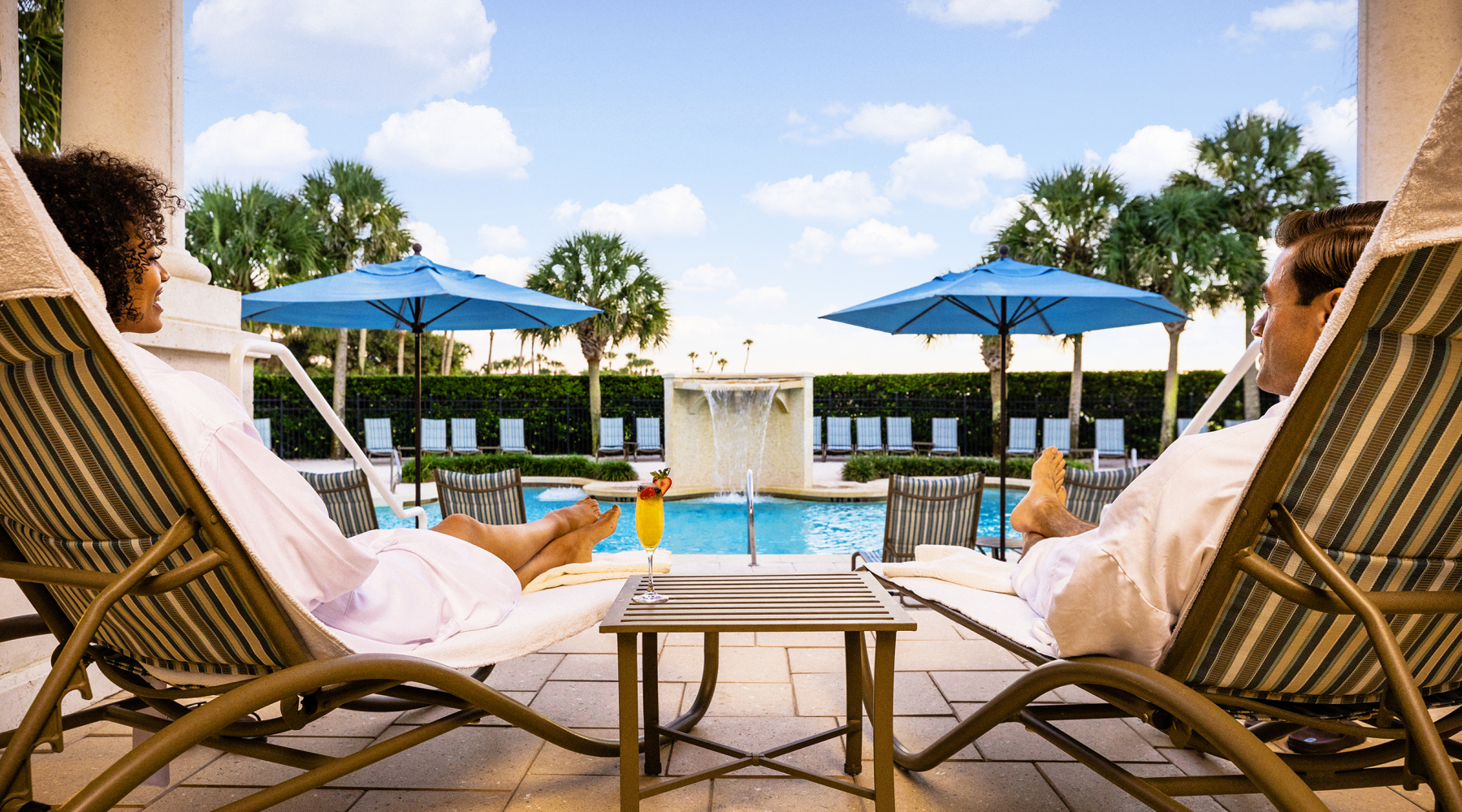 Spa Couple at Pool